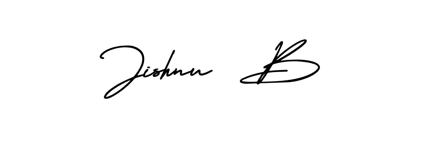 Make a beautiful signature design for name Jishnu  B. With this signature (AmerikaSignatureDemo-Regular) style, you can create a handwritten signature for free. Jishnu  B signature style 3 images and pictures png