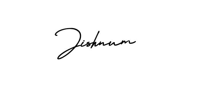 You should practise on your own different ways (AmerikaSignatureDemo-Regular) to write your name (Jishnum) in signature. don't let someone else do it for you. Jishnum signature style 3 images and pictures png