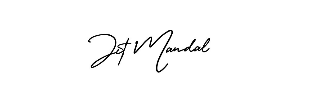 How to make Jit Mandal name signature. Use AmerikaSignatureDemo-Regular style for creating short signs online. This is the latest handwritten sign. Jit Mandal signature style 3 images and pictures png