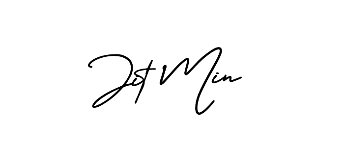 The best way (AmerikaSignatureDemo-Regular) to make a short signature is to pick only two or three words in your name. The name Jit Min include a total of six letters. For converting this name. Jit Min signature style 3 images and pictures png