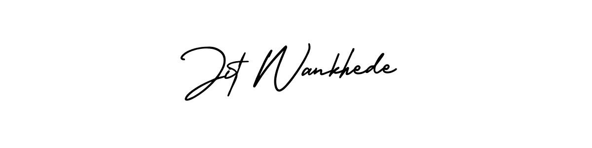 Also You can easily find your signature by using the search form. We will create Jit Wankhede name handwritten signature images for you free of cost using AmerikaSignatureDemo-Regular sign style. Jit Wankhede signature style 3 images and pictures png