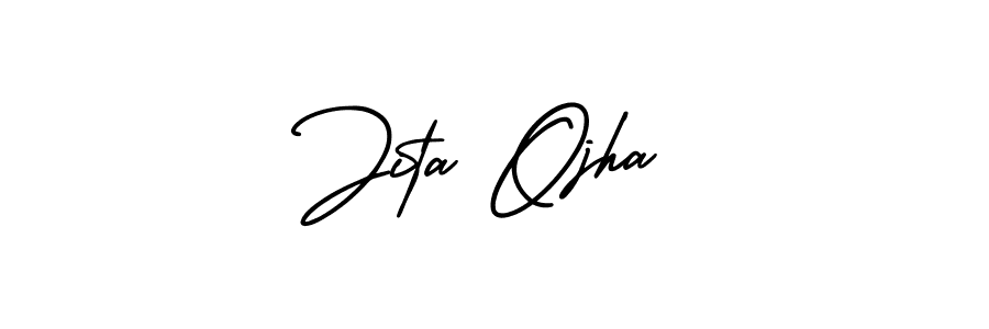 Jita Ojha stylish signature style. Best Handwritten Sign (AmerikaSignatureDemo-Regular) for my name. Handwritten Signature Collection Ideas for my name Jita Ojha. Jita Ojha signature style 3 images and pictures png