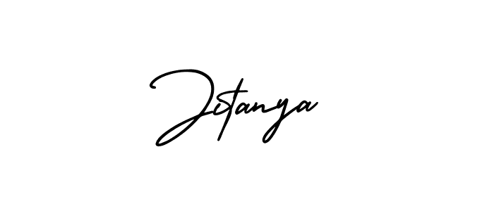 It looks lik you need a new signature style for name Jitanya. Design unique handwritten (AmerikaSignatureDemo-Regular) signature with our free signature maker in just a few clicks. Jitanya signature style 3 images and pictures png