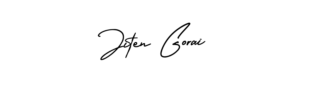 Design your own signature with our free online signature maker. With this signature software, you can create a handwritten (AmerikaSignatureDemo-Regular) signature for name Jiten Gorai. Jiten Gorai signature style 3 images and pictures png