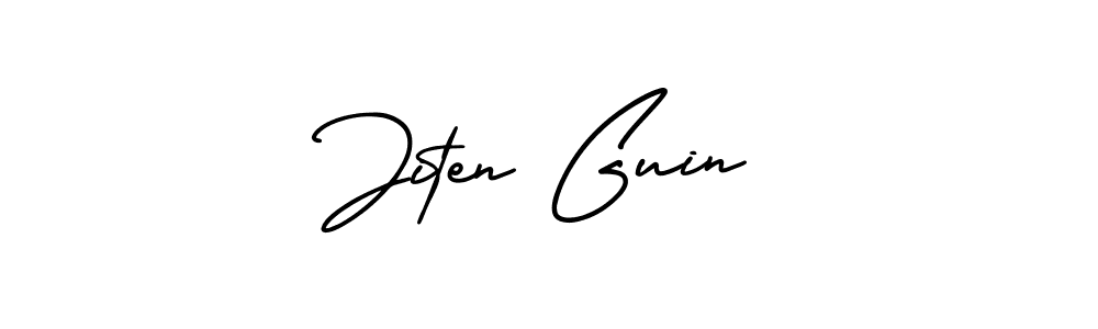 Make a beautiful signature design for name Jiten Guin. With this signature (AmerikaSignatureDemo-Regular) style, you can create a handwritten signature for free. Jiten Guin signature style 3 images and pictures png