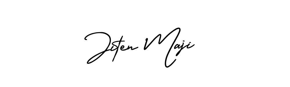 Design your own signature with our free online signature maker. With this signature software, you can create a handwritten (AmerikaSignatureDemo-Regular) signature for name Jiten Maji. Jiten Maji signature style 3 images and pictures png