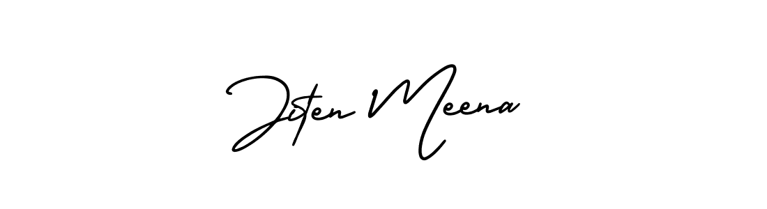 This is the best signature style for the Jiten Meena name. Also you like these signature font (AmerikaSignatureDemo-Regular). Mix name signature. Jiten Meena signature style 3 images and pictures png