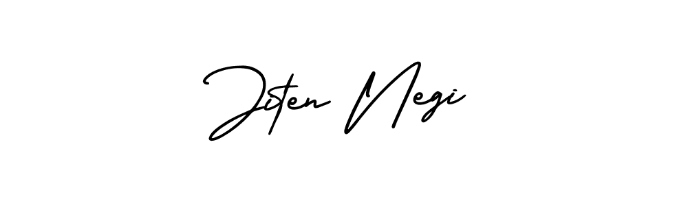 Design your own signature with our free online signature maker. With this signature software, you can create a handwritten (AmerikaSignatureDemo-Regular) signature for name Jiten Negi. Jiten Negi signature style 3 images and pictures png