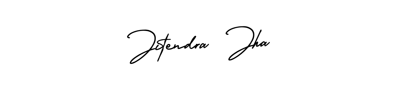 Use a signature maker to create a handwritten signature online. With this signature software, you can design (AmerikaSignatureDemo-Regular) your own signature for name Jitendra  Jha. Jitendra  Jha signature style 3 images and pictures png