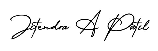 Express your personality with a custom Jitendra A Patil signature crafted with AmerikaSignatureDemo-Regular typography. Free transparent PNG download available. Jitendra A Patil signature style 3 images and pictures png
