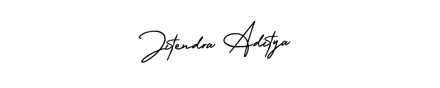 AmerikaSignatureDemo-Regular is a professional signature style that is perfect for those who want to add a touch of class to their signature. It is also a great choice for those who want to make their signature more unique. Get Jitendra Aditya name to fancy signature for free. Jitendra Aditya signature style 3 images and pictures png