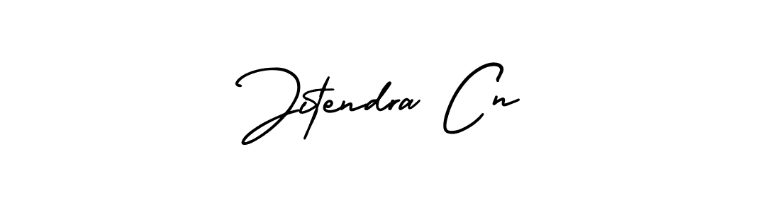 How to make Jitendra Cn name signature. Use AmerikaSignatureDemo-Regular style for creating short signs online. This is the latest handwritten sign. Jitendra Cn signature style 3 images and pictures png