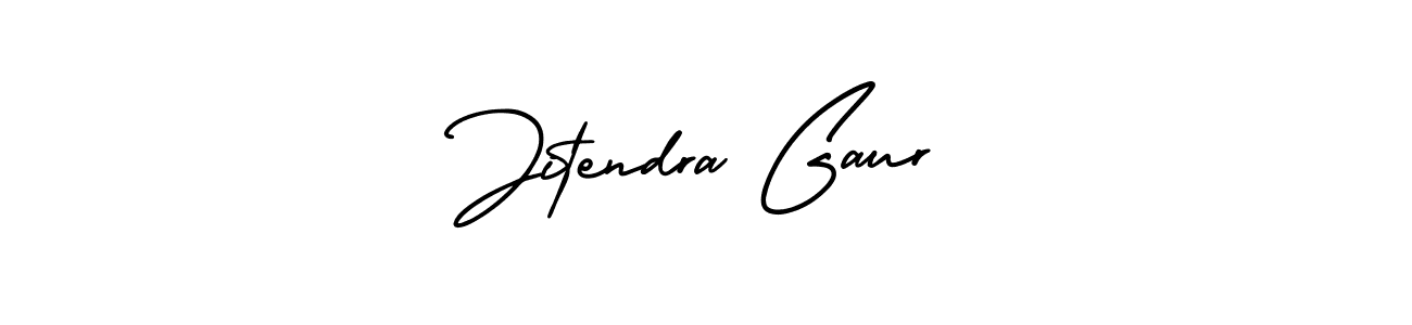 How to make Jitendra Gaur signature? AmerikaSignatureDemo-Regular is a professional autograph style. Create handwritten signature for Jitendra Gaur name. Jitendra Gaur signature style 3 images and pictures png