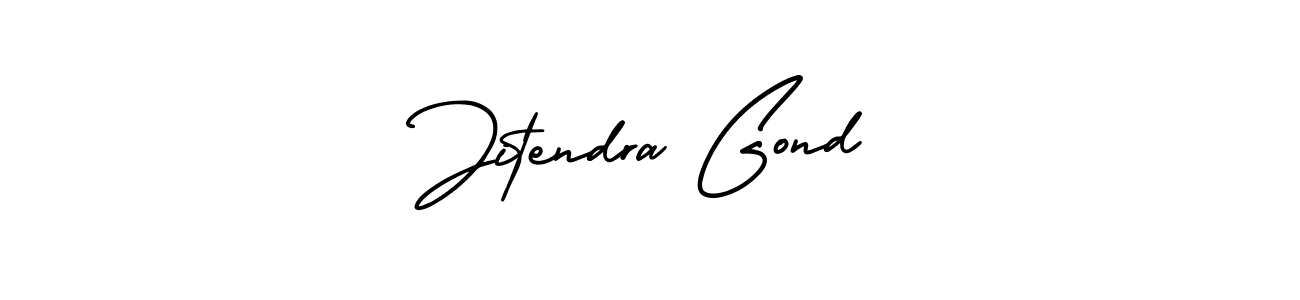 How to Draw Jitendra Gond signature style? AmerikaSignatureDemo-Regular is a latest design signature styles for name Jitendra Gond. Jitendra Gond signature style 3 images and pictures png