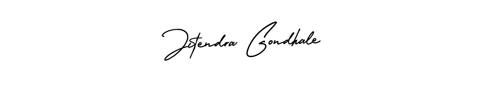 Use a signature maker to create a handwritten signature online. With this signature software, you can design (AmerikaSignatureDemo-Regular) your own signature for name Jitendra Gondhale. Jitendra Gondhale signature style 3 images and pictures png