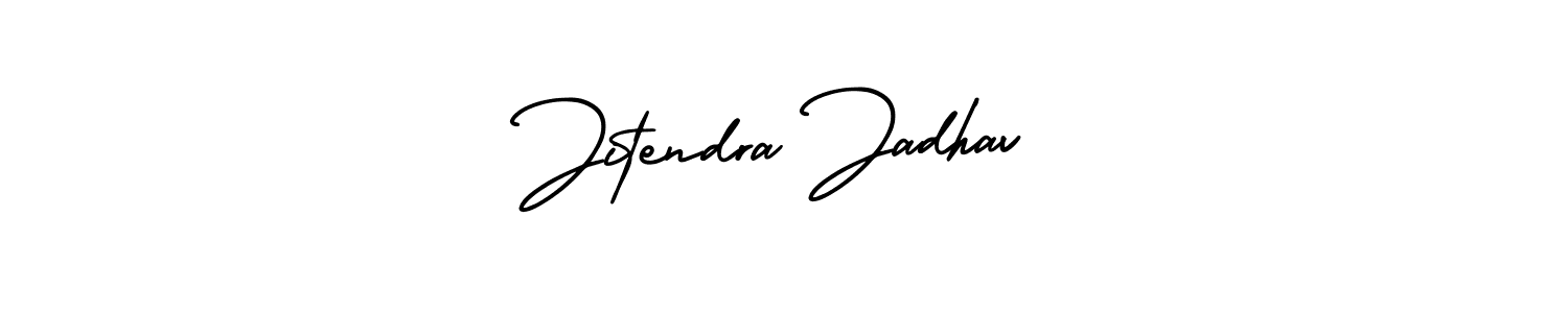 Make a beautiful signature design for name Jitendra Jadhav. With this signature (AmerikaSignatureDemo-Regular) style, you can create a handwritten signature for free. Jitendra Jadhav signature style 3 images and pictures png