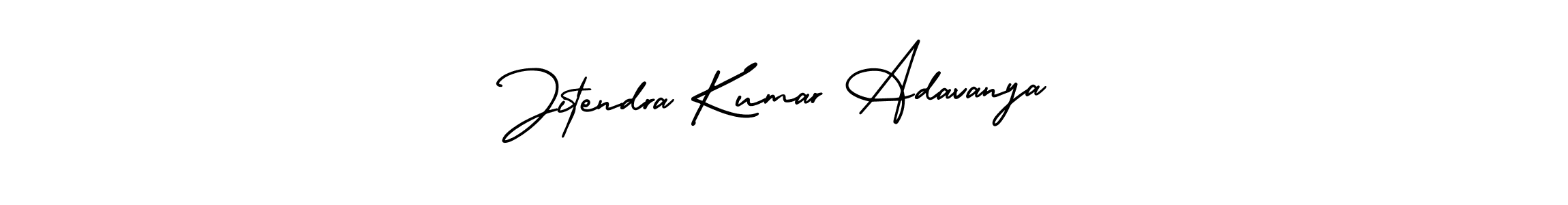 The best way (AmerikaSignatureDemo-Regular) to make a short signature is to pick only two or three words in your name. The name Jitendra Kumar Adavanya include a total of six letters. For converting this name. Jitendra Kumar Adavanya signature style 3 images and pictures png