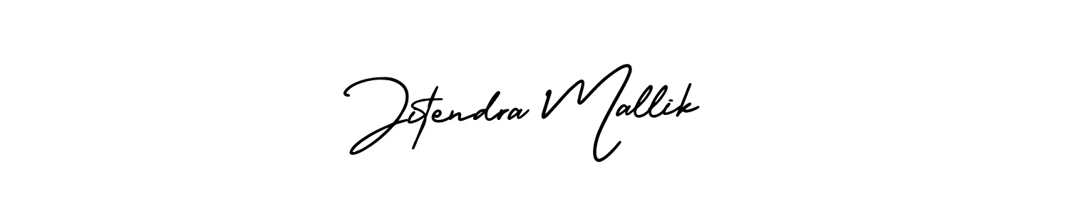 How to make Jitendra Mallik name signature. Use AmerikaSignatureDemo-Regular style for creating short signs online. This is the latest handwritten sign. Jitendra Mallik signature style 3 images and pictures png