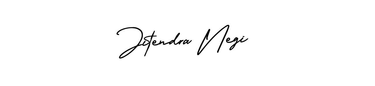 How to make Jitendra Negi name signature. Use AmerikaSignatureDemo-Regular style for creating short signs online. This is the latest handwritten sign. Jitendra Negi signature style 3 images and pictures png