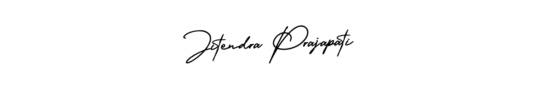 It looks lik you need a new signature style for name Jitendra Prajapati. Design unique handwritten (AmerikaSignatureDemo-Regular) signature with our free signature maker in just a few clicks. Jitendra Prajapati signature style 3 images and pictures png