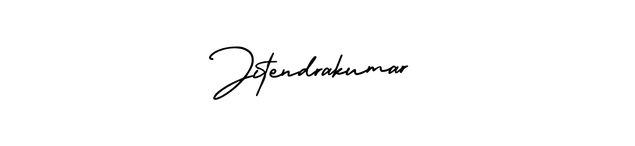 Jitendrakumar stylish signature style. Best Handwritten Sign (AmerikaSignatureDemo-Regular) for my name. Handwritten Signature Collection Ideas for my name Jitendrakumar. Jitendrakumar signature style 3 images and pictures png