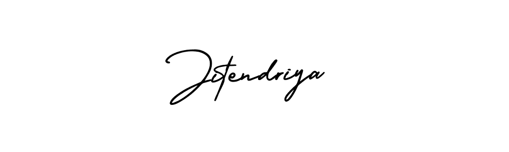 Use a signature maker to create a handwritten signature online. With this signature software, you can design (AmerikaSignatureDemo-Regular) your own signature for name Jitendriya. Jitendriya signature style 3 images and pictures png