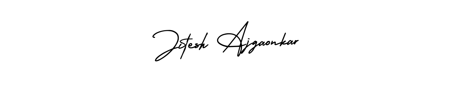 How to Draw Jitesh Ajgaonkar signature style? AmerikaSignatureDemo-Regular is a latest design signature styles for name Jitesh Ajgaonkar. Jitesh Ajgaonkar signature style 3 images and pictures png