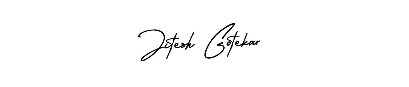 AmerikaSignatureDemo-Regular is a professional signature style that is perfect for those who want to add a touch of class to their signature. It is also a great choice for those who want to make their signature more unique. Get Jitesh Gotekar name to fancy signature for free. Jitesh Gotekar signature style 3 images and pictures png