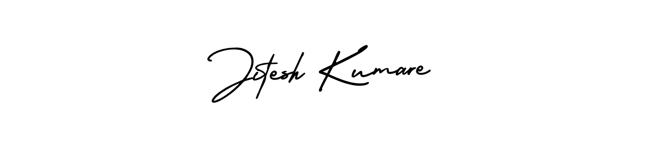 How to make Jitesh Kumare name signature. Use AmerikaSignatureDemo-Regular style for creating short signs online. This is the latest handwritten sign. Jitesh Kumare signature style 3 images and pictures png