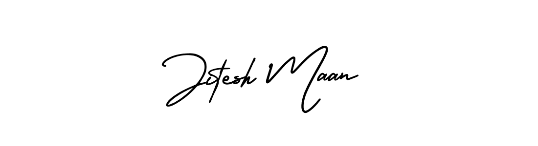 Make a beautiful signature design for name Jitesh Maan. With this signature (AmerikaSignatureDemo-Regular) style, you can create a handwritten signature for free. Jitesh Maan signature style 3 images and pictures png