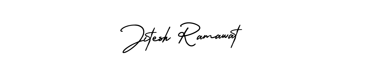 This is the best signature style for the Jitesh Ramawat name. Also you like these signature font (AmerikaSignatureDemo-Regular). Mix name signature. Jitesh Ramawat signature style 3 images and pictures png
