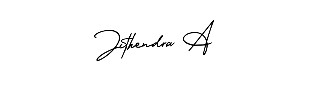 How to Draw Jithendra A signature style? AmerikaSignatureDemo-Regular is a latest design signature styles for name Jithendra A. Jithendra A signature style 3 images and pictures png
