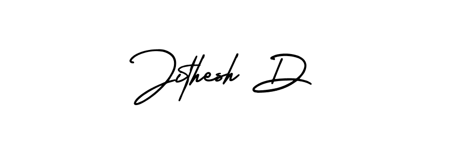 Use a signature maker to create a handwritten signature online. With this signature software, you can design (AmerikaSignatureDemo-Regular) your own signature for name Jithesh D. Jithesh D signature style 3 images and pictures png