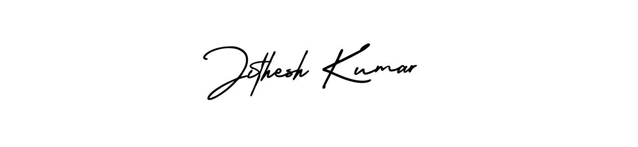 if you are searching for the best signature style for your name Jithesh Kumar. so please give up your signature search. here we have designed multiple signature styles  using AmerikaSignatureDemo-Regular. Jithesh Kumar signature style 3 images and pictures png