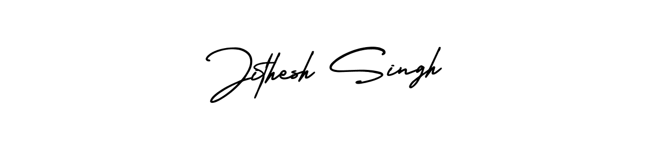 How to make Jithesh Singh signature? AmerikaSignatureDemo-Regular is a professional autograph style. Create handwritten signature for Jithesh Singh name. Jithesh Singh signature style 3 images and pictures png