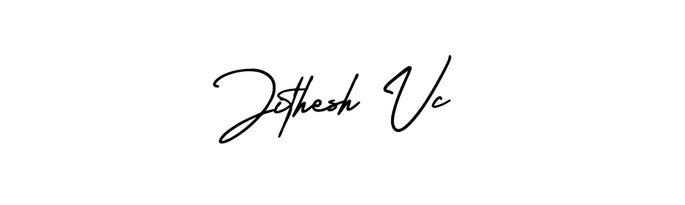 Create a beautiful signature design for name Jithesh Vc. With this signature (AmerikaSignatureDemo-Regular) fonts, you can make a handwritten signature for free. Jithesh Vc signature style 3 images and pictures png