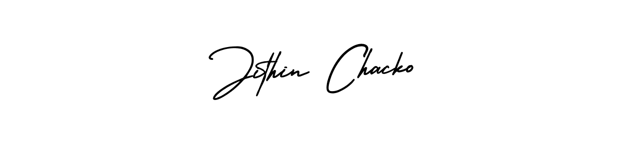 Jithin Chacko stylish signature style. Best Handwritten Sign (AmerikaSignatureDemo-Regular) for my name. Handwritten Signature Collection Ideas for my name Jithin Chacko. Jithin Chacko signature style 3 images and pictures png