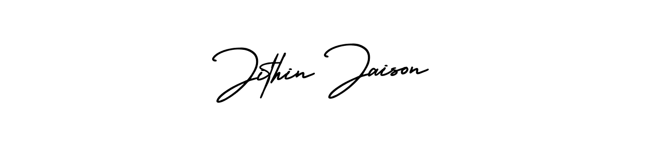 Create a beautiful signature design for name Jithin Jaison. With this signature (AmerikaSignatureDemo-Regular) fonts, you can make a handwritten signature for free. Jithin Jaison signature style 3 images and pictures png