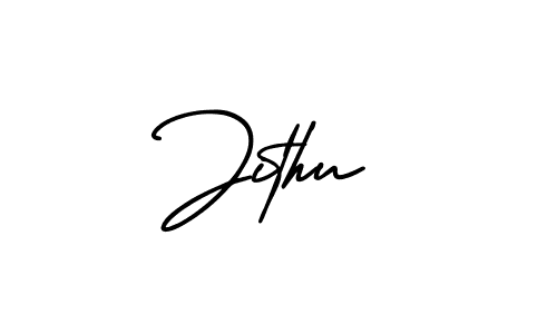 The best way (AmerikaSignatureDemo-Regular) to make a short signature is to pick only two or three words in your name. The name Jithu include a total of six letters. For converting this name. Jithu signature style 3 images and pictures png