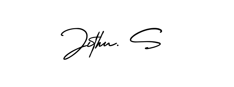 How to Draw Jithu. S signature style? AmerikaSignatureDemo-Regular is a latest design signature styles for name Jithu. S. Jithu. S signature style 3 images and pictures png