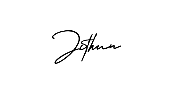 if you are searching for the best signature style for your name Jithun. so please give up your signature search. here we have designed multiple signature styles  using AmerikaSignatureDemo-Regular. Jithun signature style 3 images and pictures png