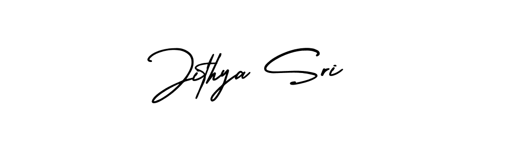 It looks lik you need a new signature style for name Jithya Sri. Design unique handwritten (AmerikaSignatureDemo-Regular) signature with our free signature maker in just a few clicks. Jithya Sri signature style 3 images and pictures png