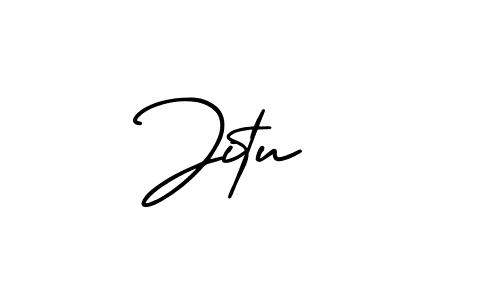 Jitu  stylish signature style. Best Handwritten Sign (AmerikaSignatureDemo-Regular) for my name. Handwritten Signature Collection Ideas for my name Jitu . Jitu  signature style 3 images and pictures png