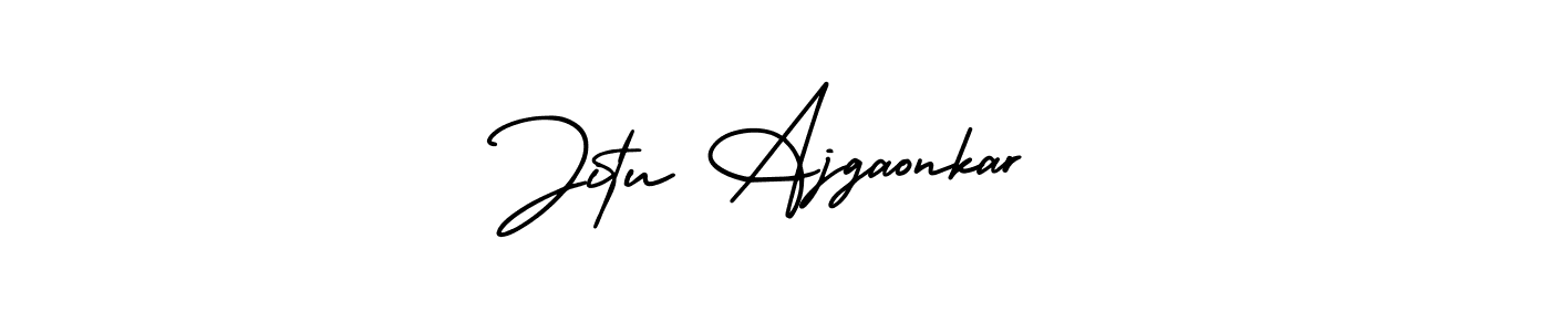 AmerikaSignatureDemo-Regular is a professional signature style that is perfect for those who want to add a touch of class to their signature. It is also a great choice for those who want to make their signature more unique. Get Jitu Ajgaonkar name to fancy signature for free. Jitu Ajgaonkar signature style 3 images and pictures png