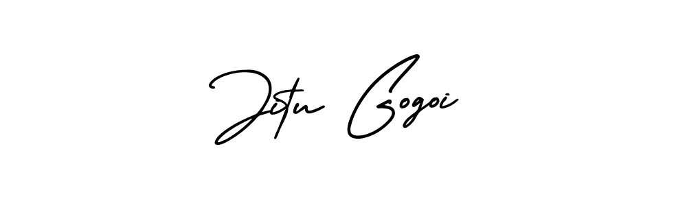Also You can easily find your signature by using the search form. We will create Jitu Gogoi name handwritten signature images for you free of cost using AmerikaSignatureDemo-Regular sign style. Jitu Gogoi signature style 3 images and pictures png