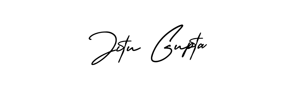 Jitu Gupta stylish signature style. Best Handwritten Sign (AmerikaSignatureDemo-Regular) for my name. Handwritten Signature Collection Ideas for my name Jitu Gupta. Jitu Gupta signature style 3 images and pictures png