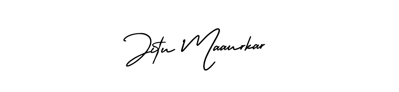 How to make Jitu Maaurkar name signature. Use AmerikaSignatureDemo-Regular style for creating short signs online. This is the latest handwritten sign. Jitu Maaurkar signature style 3 images and pictures png