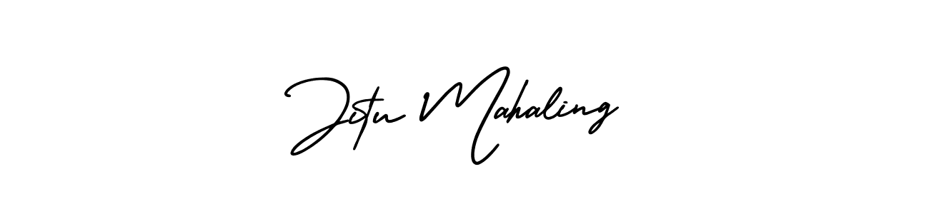 Jitu Mahaling stylish signature style. Best Handwritten Sign (AmerikaSignatureDemo-Regular) for my name. Handwritten Signature Collection Ideas for my name Jitu Mahaling. Jitu Mahaling signature style 3 images and pictures png