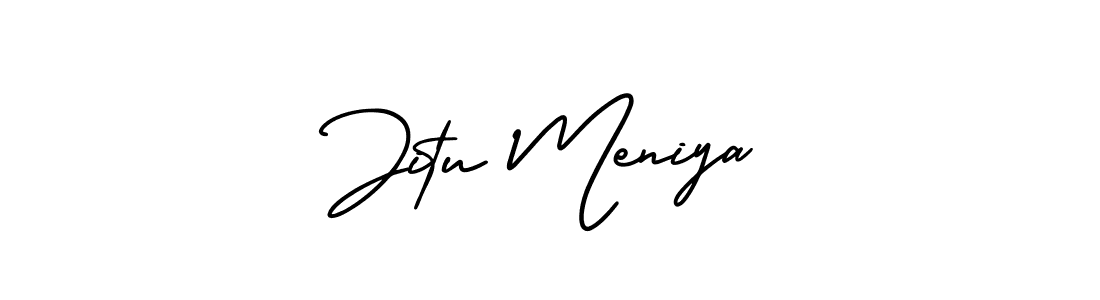 Also we have Jitu Meniya name is the best signature style. Create professional handwritten signature collection using AmerikaSignatureDemo-Regular autograph style. Jitu Meniya signature style 3 images and pictures png