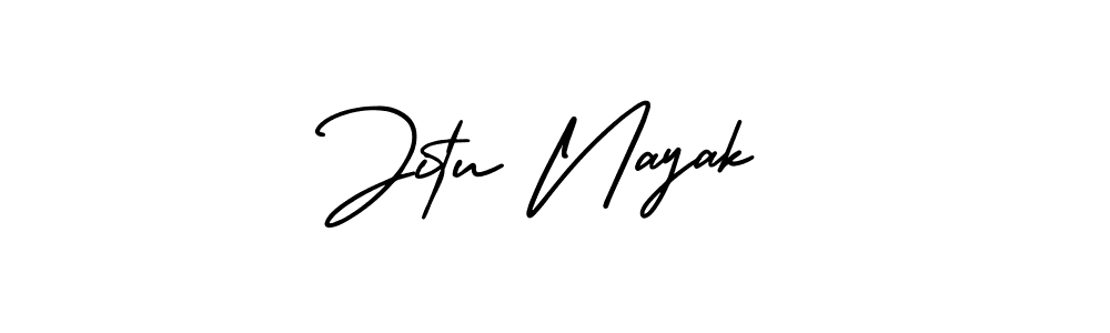 The best way (AmerikaSignatureDemo-Regular) to make a short signature is to pick only two or three words in your name. The name Jitu Nayak include a total of six letters. For converting this name. Jitu Nayak signature style 3 images and pictures png